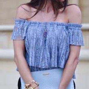 Zara lace off the shoulder crop top